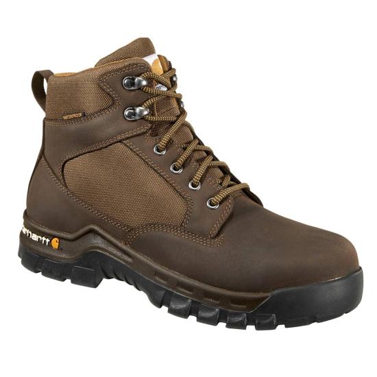 Carhartt Rugged Flex® Waterproof Steel Toe Boot 13M Chocolate Brown Oil Tan