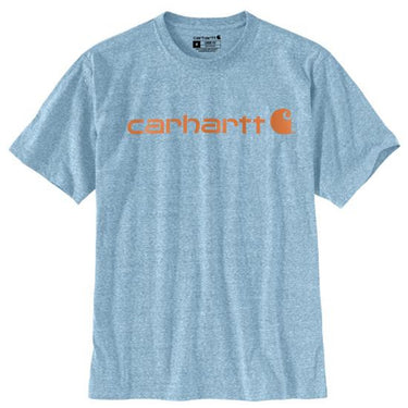Carhartt Loose Fit Heavyweight Short-Sleeve Logo Graphic T-Shirt (Beacon Blue Heather) Size M