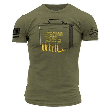 Grunt Style T-Shirt Freedom Seeds (Military Green) Size L