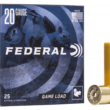 Federal Game Shok 20 Gauge Shotshell 25 Rounds 2 3/4" #7.5 Lead 7/8 Ounce
