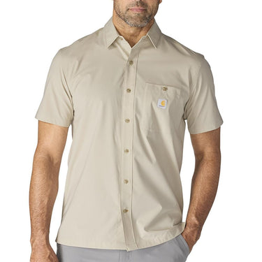 Carhartt Force Sun Defender™ Woven Relaxed Short Sleeve Shirt (Cobblestone) Size L
