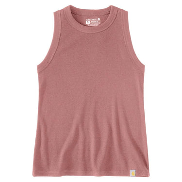 Carhartt Women's TENCEL™ Fiber Series Fitted Ribbed Tank (Rose Tint) Size S