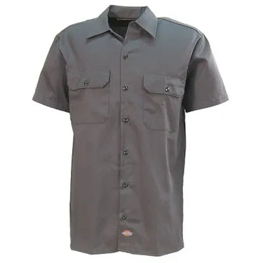 Dickies Men's Twill Work Shirt (Charcoal) Size L