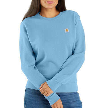 Carhartt Women's Relaxed Fit Midweight French Terry Crewneck Sweatshirt (Fresh Water) Size 3XL