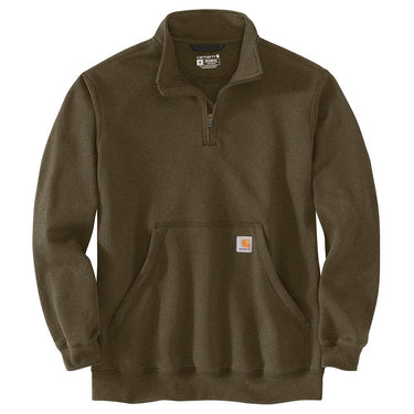 Carhartt Marquette Quarter-Zip Sweatshirt (Burnished Logs Heather) Size M