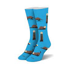 Odd Sox Sea Otters Women's Crew Socks Size M