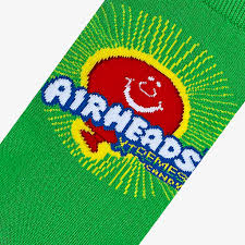 Odd Sox Airheads Xtreme Rainbow Green Women's Crew Socks Size M