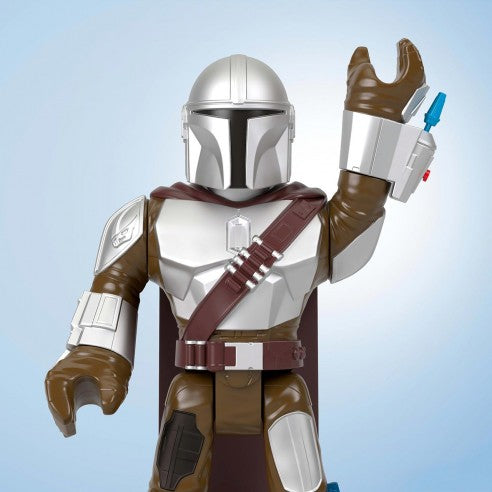 Imaginext Star Wars The Mandalorian Xxl Figure, 16+ Inch Tall Poseable Toy With Launcher