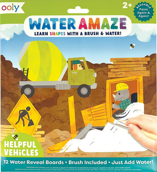 Ooly Water Amaze Water Reveal Boards - Helpful Vehicles