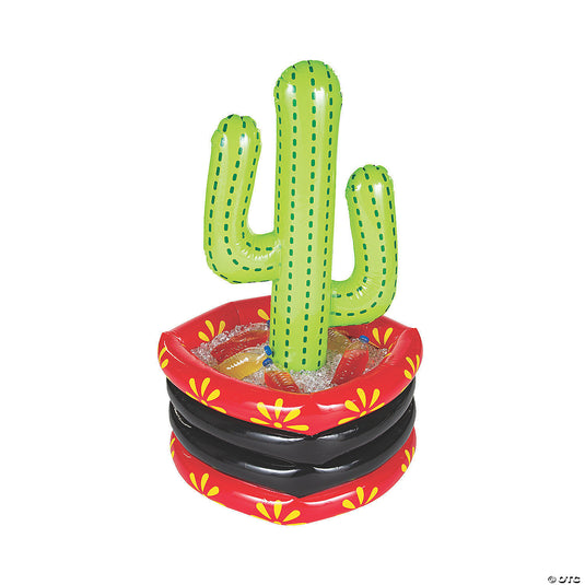 Inflatable Fiesta Cactus in Pool Cooler