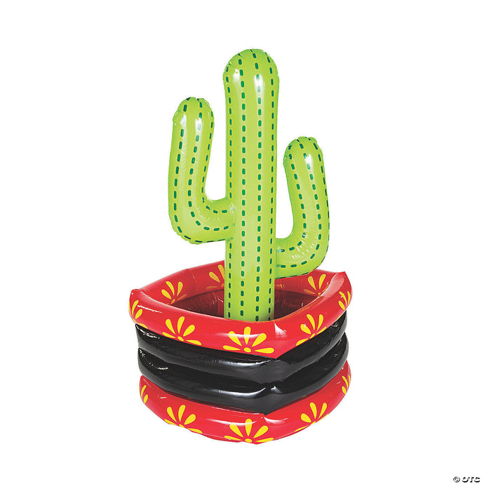 Inflatable Fiesta Cactus in Pool Cooler