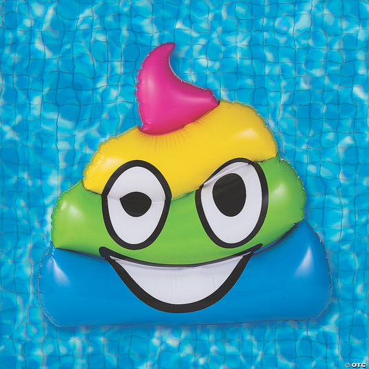 Inflatable Jumbo Poop Emoji Pool Float