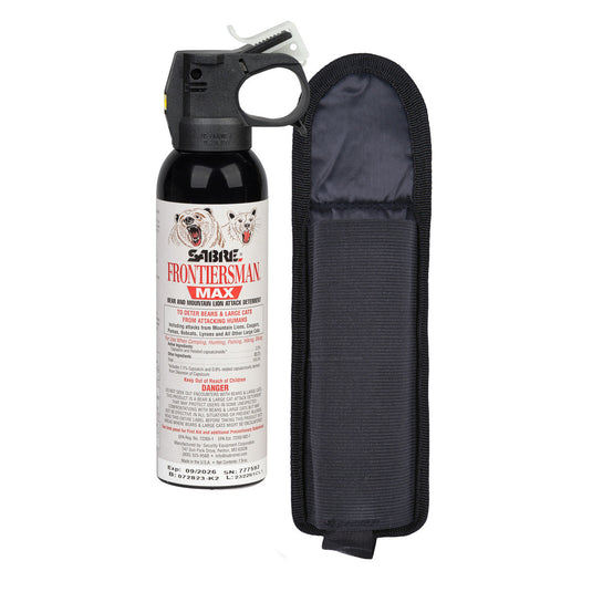 FRONTIERSMAN MAX 7.9 OZ. BEAR & MOUNTAIN LION SPRAY WITH BELT HOLSTER