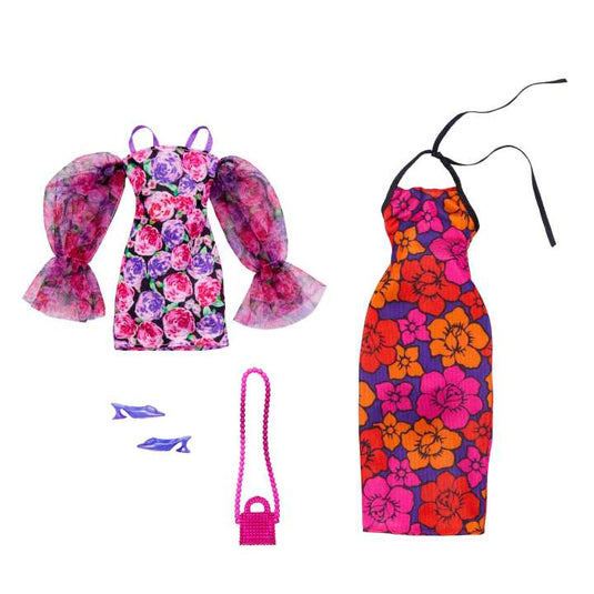 Barbie Clothes, Floral-themed Fashion And Accessory 2-Pack