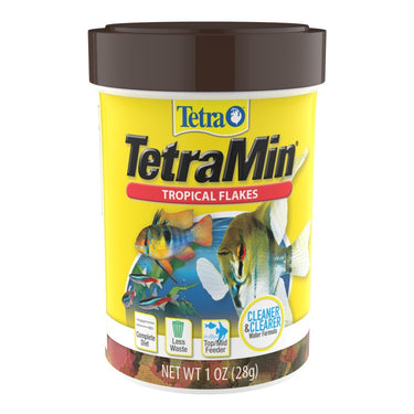 Tetra TetraMin Clean & Clearer Tropical Flakes Fish Food 1oz