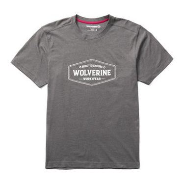 Wolverine Men's Classic Short Sleeve Endure Graphic Tee (Charcoal) Size L