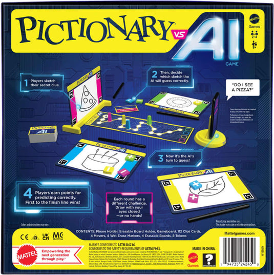 Pictionary vs AI Family Game For Kids And Adults And Game Night Using Artificial Intelligence