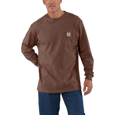 Carhartt Loose Fit Heavyweight Long-Sleeve Pocket T-Shirt (Mocha Heather) Size XXL
