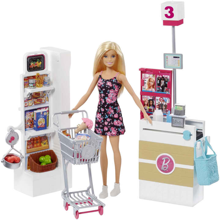 Load image into Gallery viewer, Barbie Doll And Supermarket Playset
