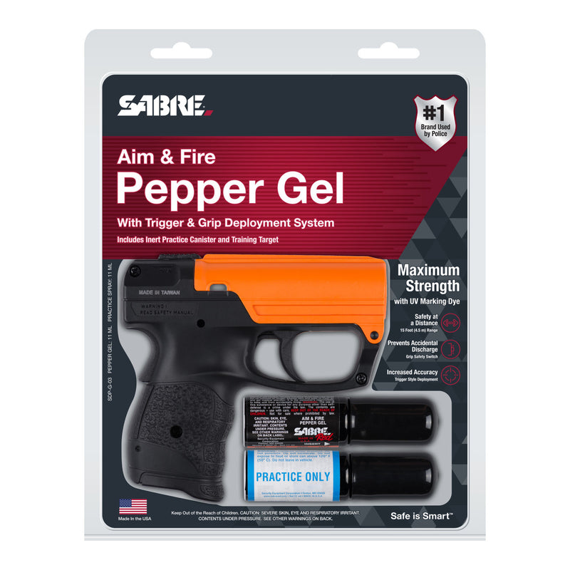 Load image into Gallery viewer, SABRE Aim and Fire Pepper Gel w/ Trigger &amp; Grip Deployment System
