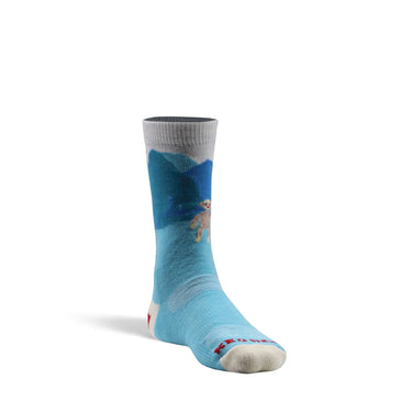 Fox River Kid's Monkey Business Lightweight Crew Hiking Sock (Capri Blue) Size S