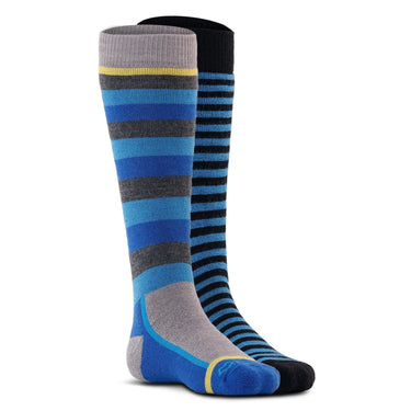 Fox River Kid's Snow Day Medium Weight Over-the-Calf Ski and Snowboard Sock 2 Pack (Blue) Size M