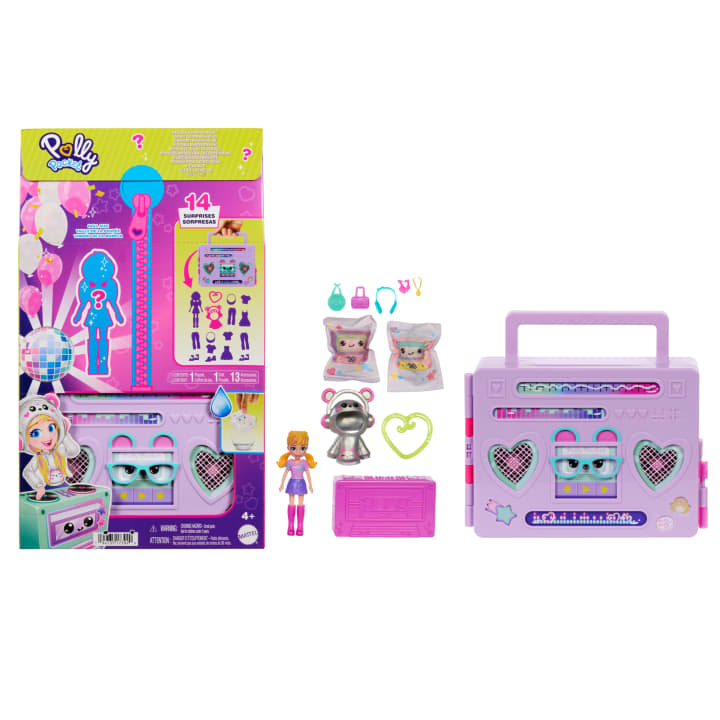 Load image into Gallery viewer, Polly Pocket Disco Dance Fashion Reveal Doll &amp; Playset
