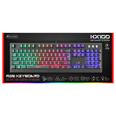 Sentry RGB LED Deluxe USB Gaming Keyboard