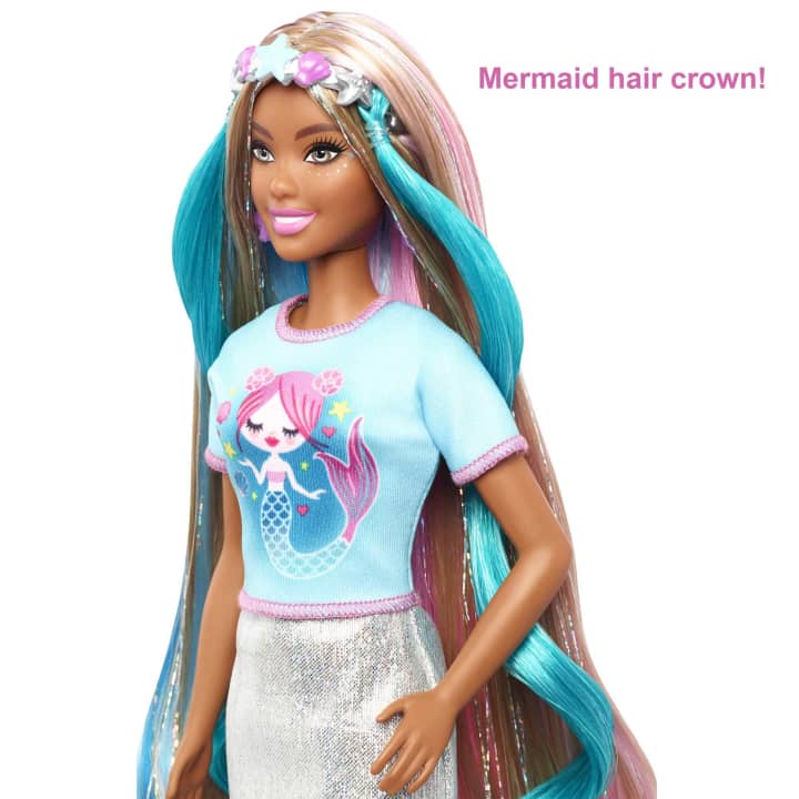 Load image into Gallery viewer, Barbie Fantasy Hair Fashion Doll - Colorful Brunette
