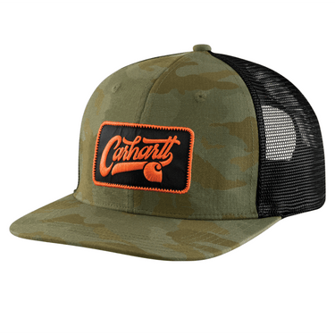 Carhartt Ripstop Mesh-Back Camo Cap (Army Green)