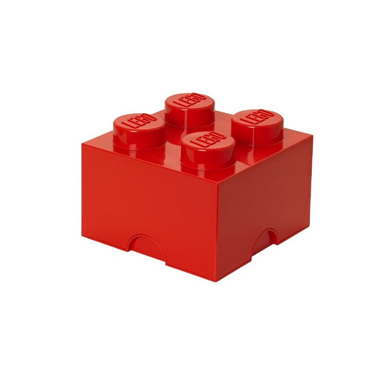 Lego Brick 4 Storage Cube Red