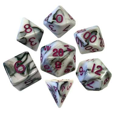 Wholesale Marble Pattern High Quality Acrylic Dice Set (8 Options)