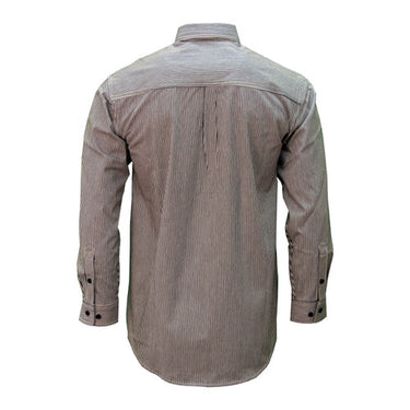 Key Long Sleeve Button Logger Shirt (Hickory Stripe) Size 2XLT