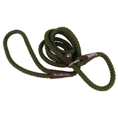 Coastal Water & Woods Braided Rope Dog Slip Leash (Green) 6"