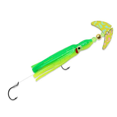 Mack's Lure Cha Cha® 2" Squidder (Chartreuse Mirror Silver Tiger/Runny Nose) Size 4