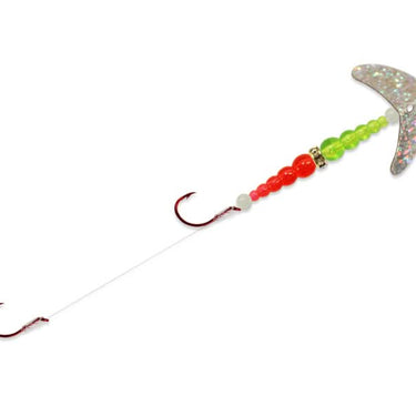 Double Whammy® Pro Size 4 Silver Sparkle/Chartreuse/Orange