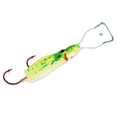 Pee Wee™ Wiggle Hoochie™ Size 2 Chartreuse/Green Splatter Glow/Clear