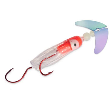 Smile Blade® Kokanee Hoochie Size 4 UV Glo Burst/Red