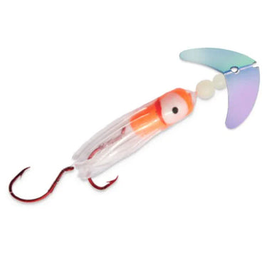 Smile Blade® Kokanee Hoochie Size 4 UV Glo Burst/UV Orange
