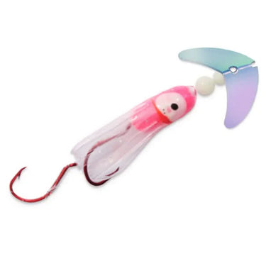 Smile Blade® Kokanee Hoochie Size UV Glo Burst/UV Pink