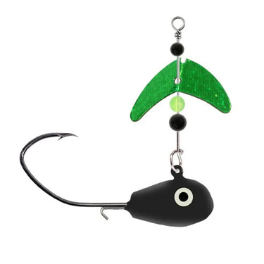 Smile Blade® SD Drift Jig Size 3/8oz Black/Green Sparkle