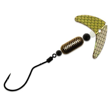 Smile Blade® SpinDrift® Walleye Size 1 Gold Mirror Black Scale/Gold Black Scale