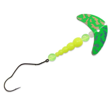 Mack's Lure Smile Blade® Super Slow Death (Green Silver Tiger/Yellow Chartreuse/Chartreuse) Size 1