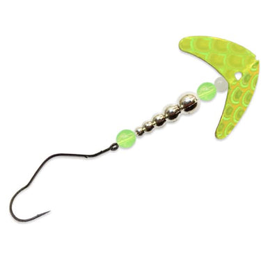Smile Blade® Super Slow Death Size 1 Chartreuse Scale/Chrome/Chartreuse