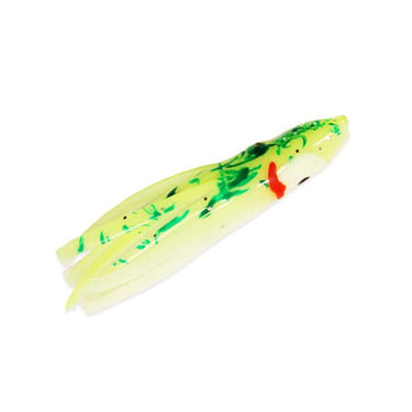 Mack's Lure Squid Skirts 1.5" 4-Pack (Chartreuse Green Spatter Glow)