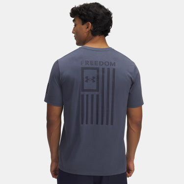 Under Armour UA Freedom Flag Men's T-Shirt (Downpour Grey/Midnight Navy) Size M