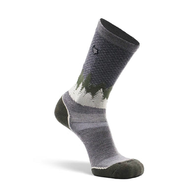 Fox River Men's Decorah Medium Weight Crew Hiking Sock (Grey/Black) Size L