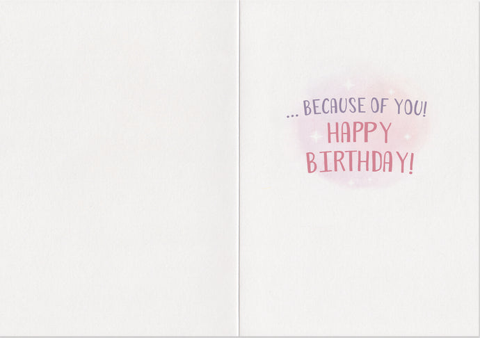 Pink Ribbon Birthday Card