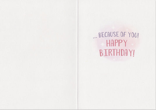 Pink Ribbon Birthday Card