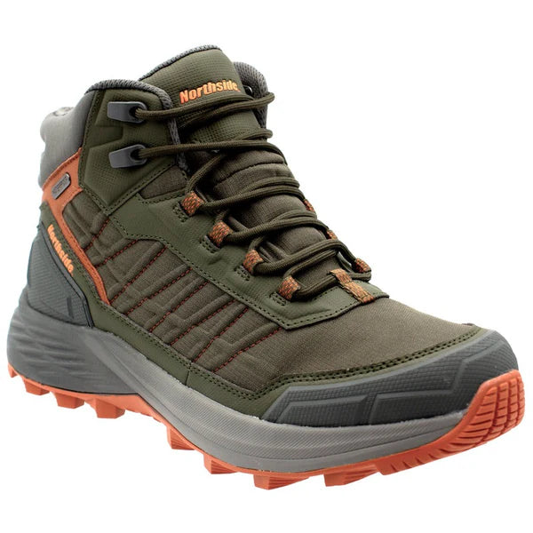 Men's Eaglewood Mid Waterproof Hiking Boot (Olive/Orange) Size 14